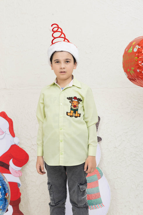 EMOJI REINDEER NEON SHIRT